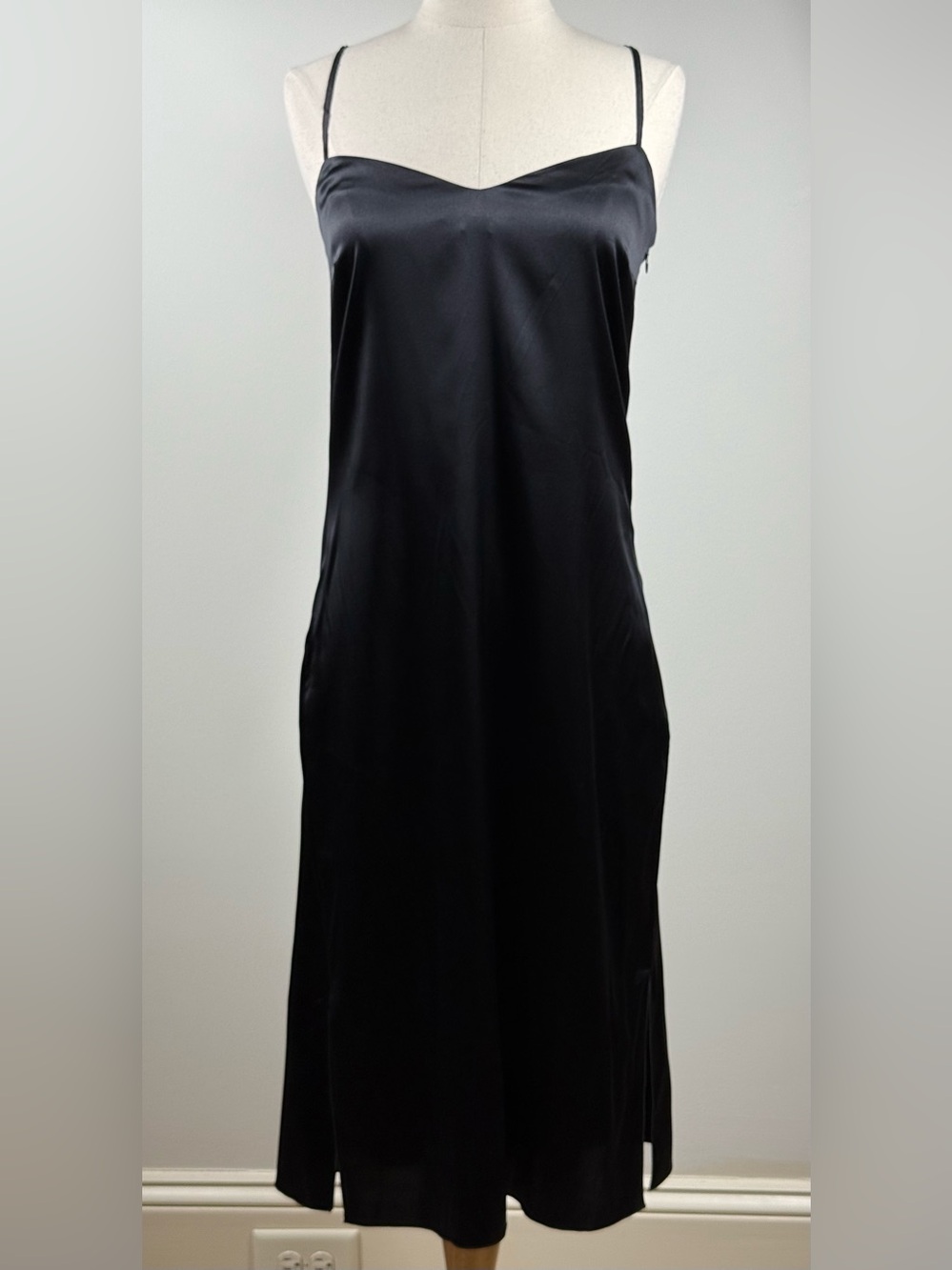 Marc Jacobs Black Satin Slip Dress 4